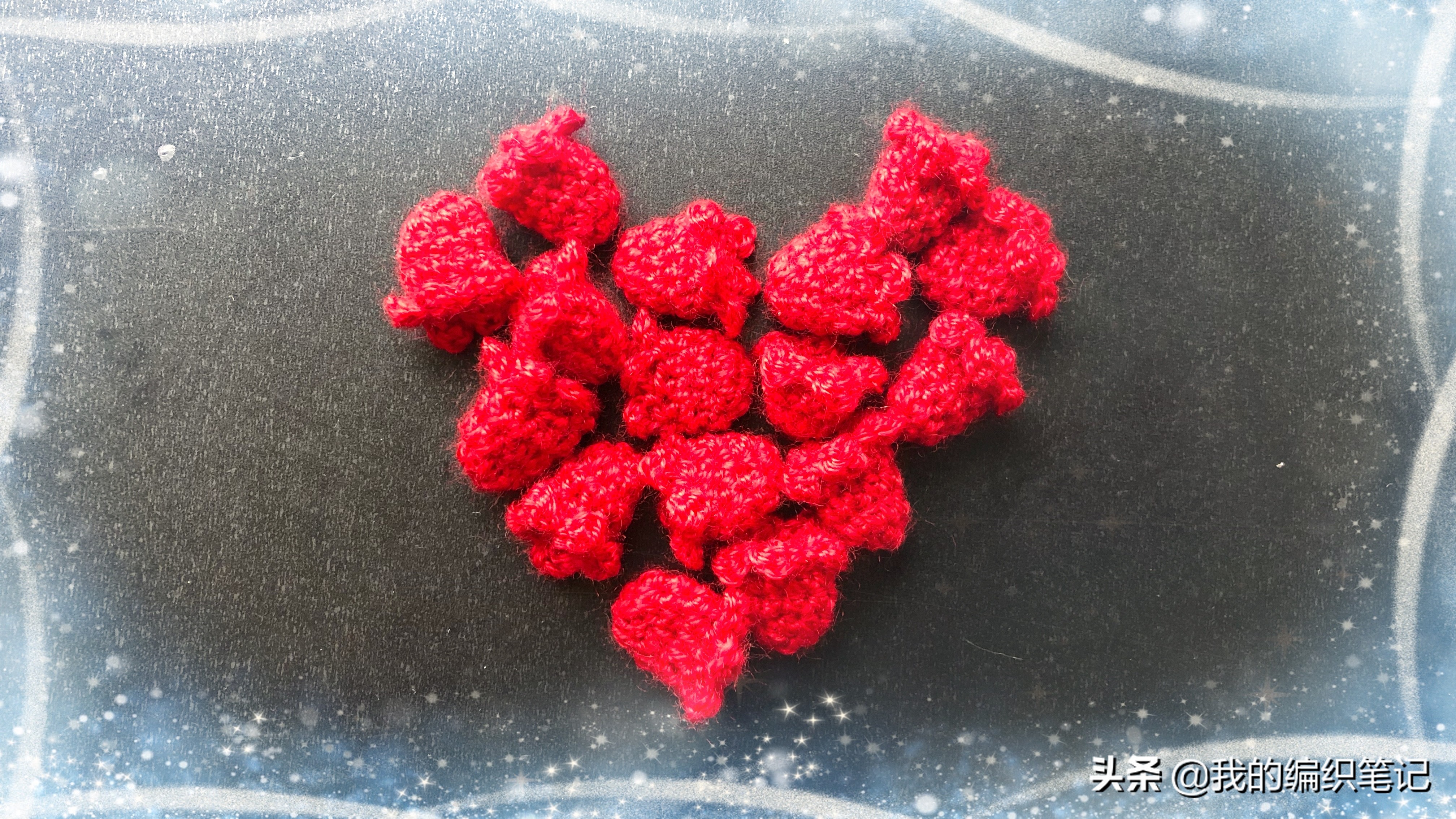 毛线钩针编织梅花视频,钩针梅花花束