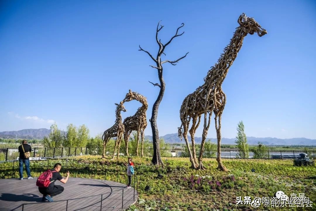 画世园会墙绘图,世园会陶瓷花墙