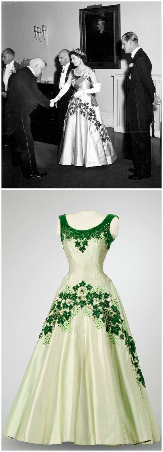 伊丽莎白女王礼服,伊丽莎白女王的礼裙