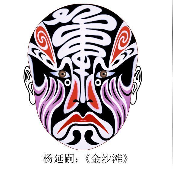 戏曲人物脸谱儿童画,自己创作的戏曲脸谱