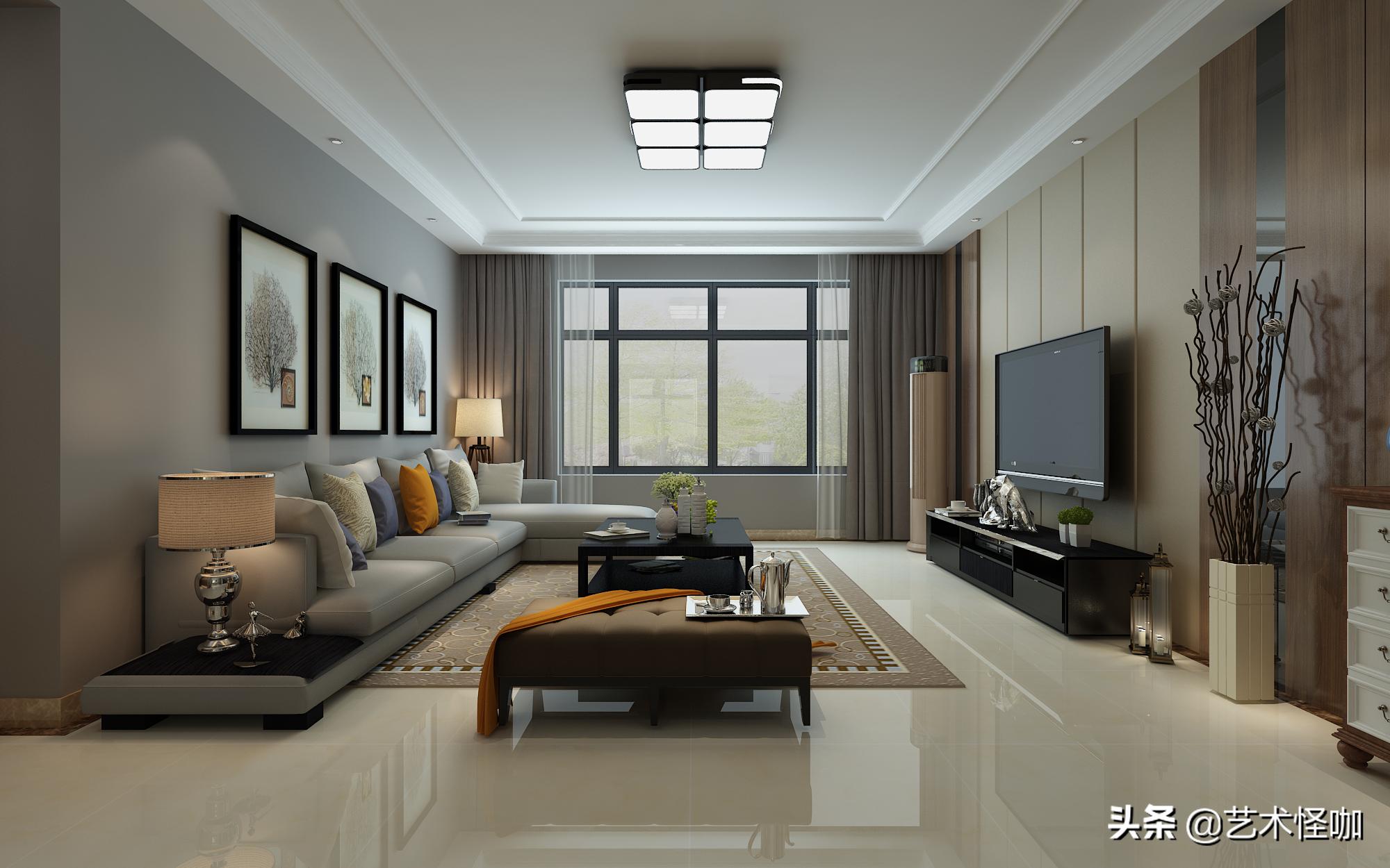 济南银丰玖玺城5期装修风格,济南明湖润庭125平装修效果图