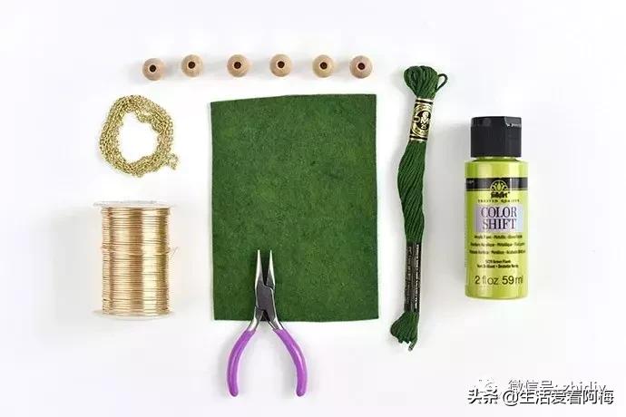 手工制作毛衣链串珠,木珠子diy手工制作