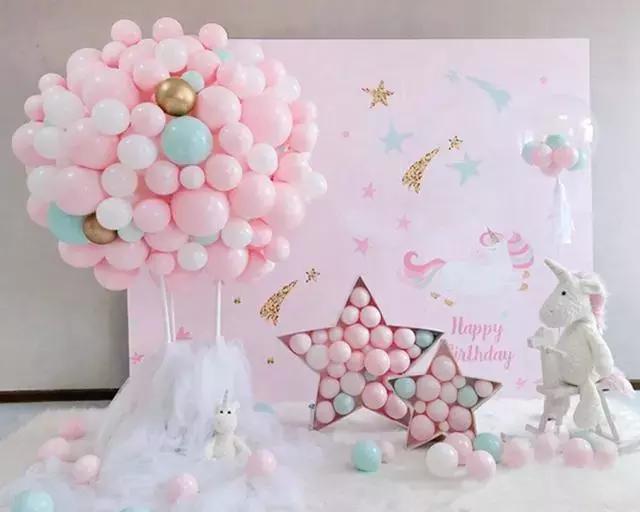 生日气球装饰场景布置,最简单的墙上气球装饰