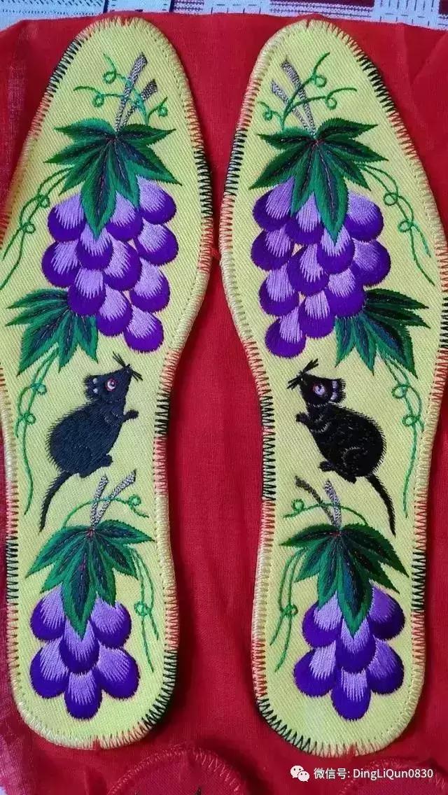 鞋垫上的刺绣艺术欣赏,鞋垫刺绣怎么刺绣熊猫嘴巴