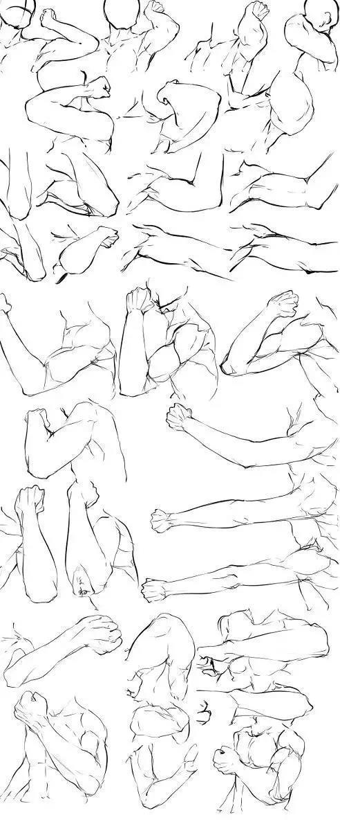 手臂怎么画简单的画法,2分钟教你学会人体手臂的画法