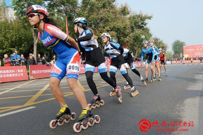 “一带一路”陕西·渭南2019国际轮滑马拉松赛在渭南高新区鸣枪开赛(组图)