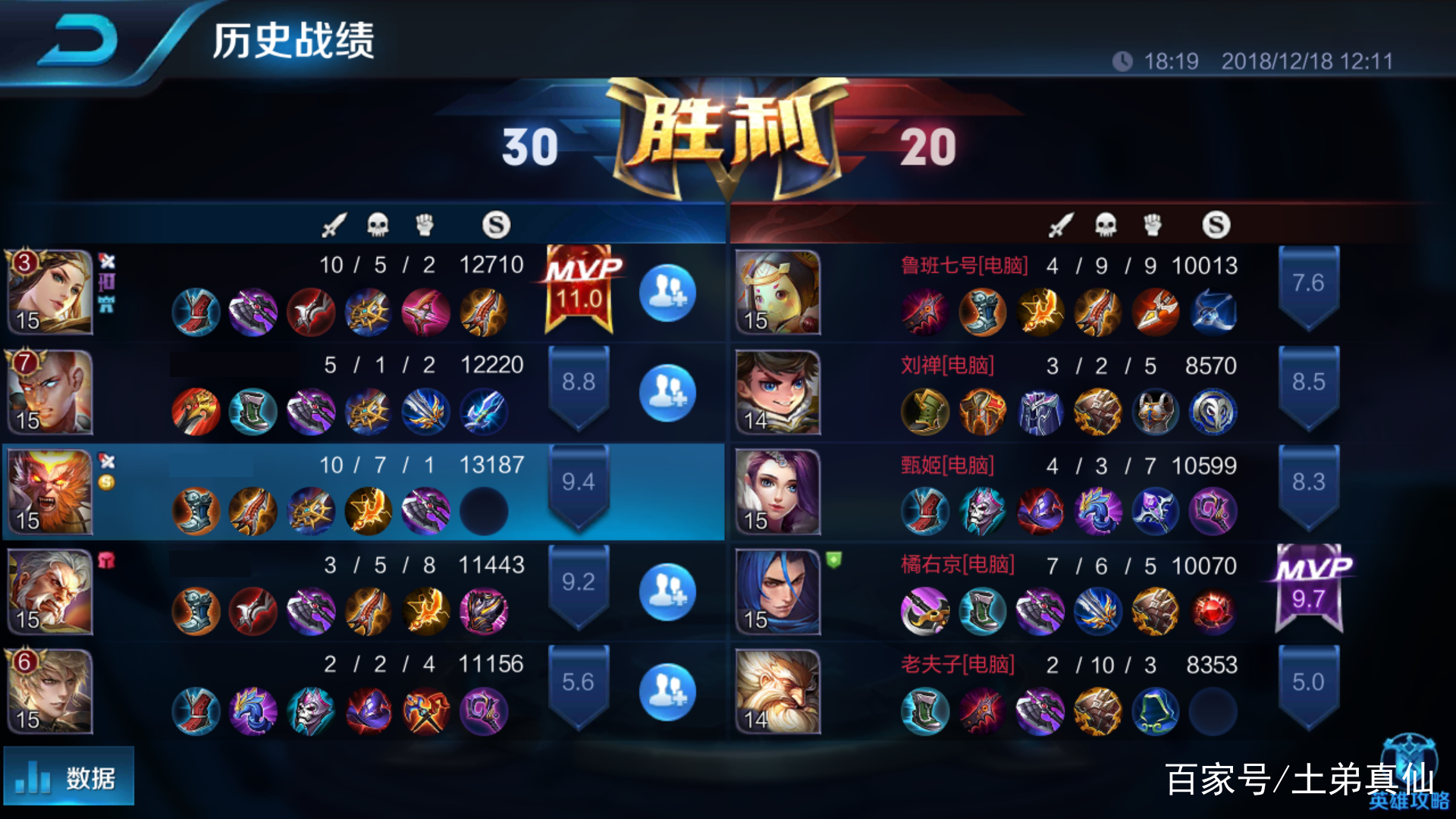 大司马通关末日人机100级铁手挑战,王者荣耀新版本人机怎么难了