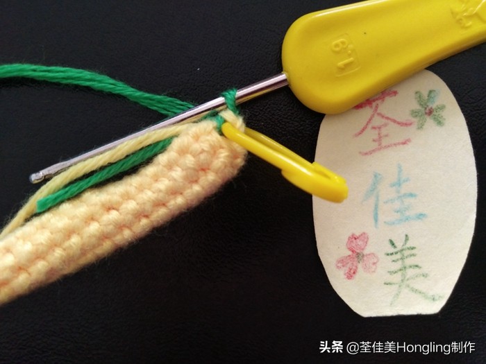 马蹄莲花的钩织教程,马蹄莲宽叶子的钩织教程