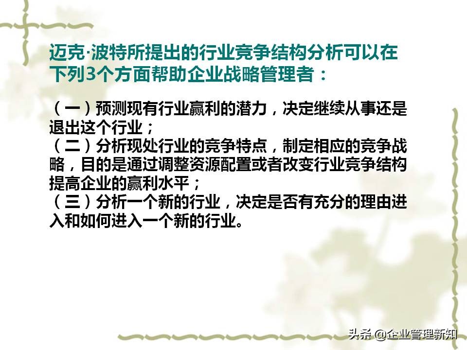 用波特五力模型分析一个行业,波特五力竞争模型什么意思