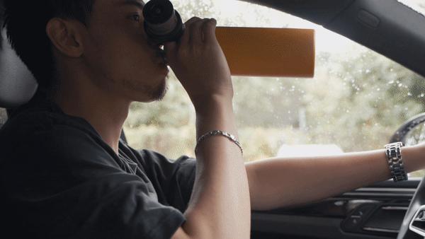 开车方便保温杯,按压式开车方便保温杯