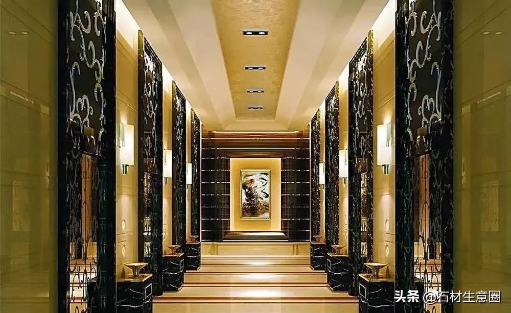 电梯门套石材图片大全,安装石材电梯门套报价