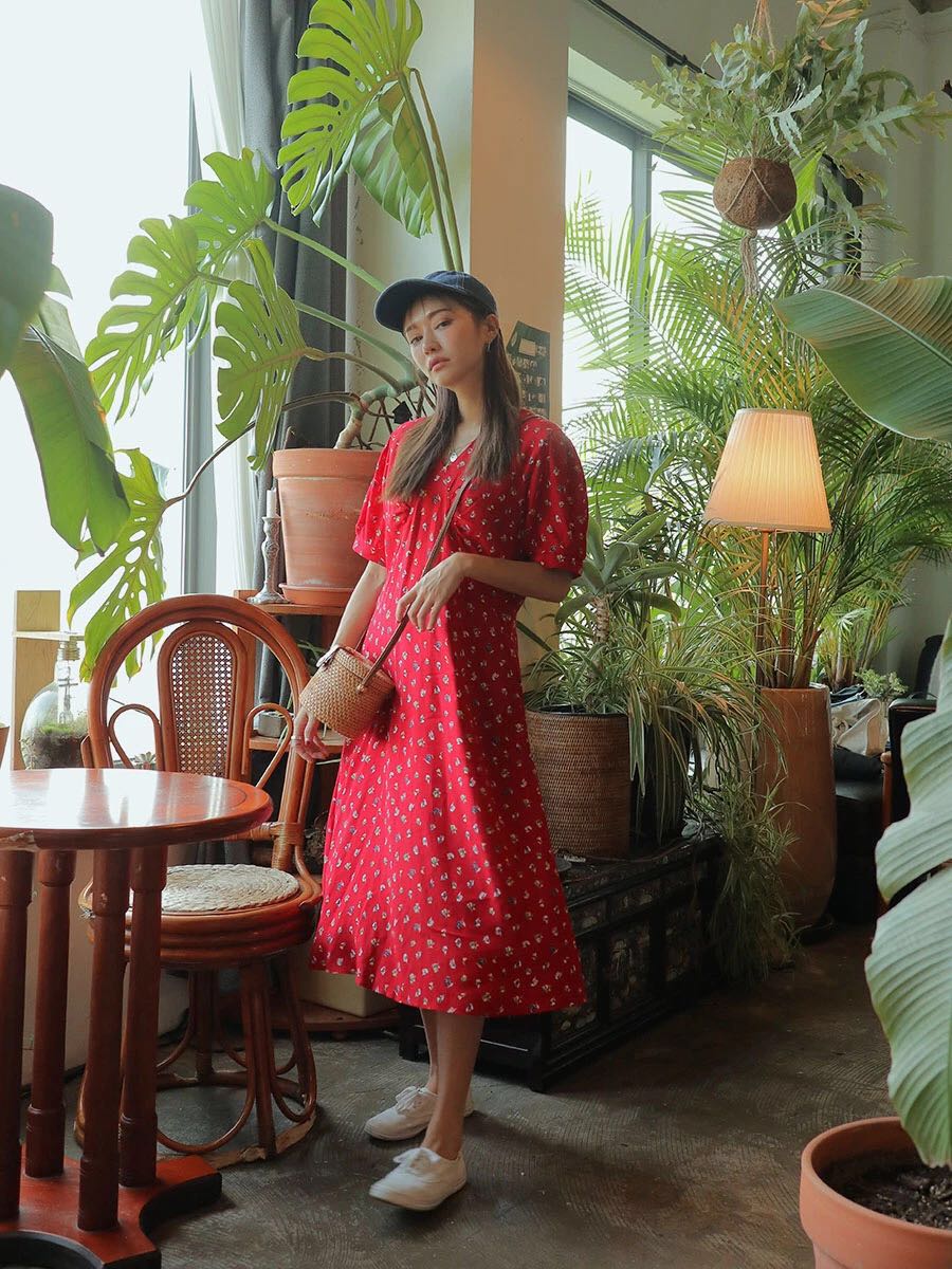 夏天出游穿碎花裙好看吗,春夏出游仙女碎花裙