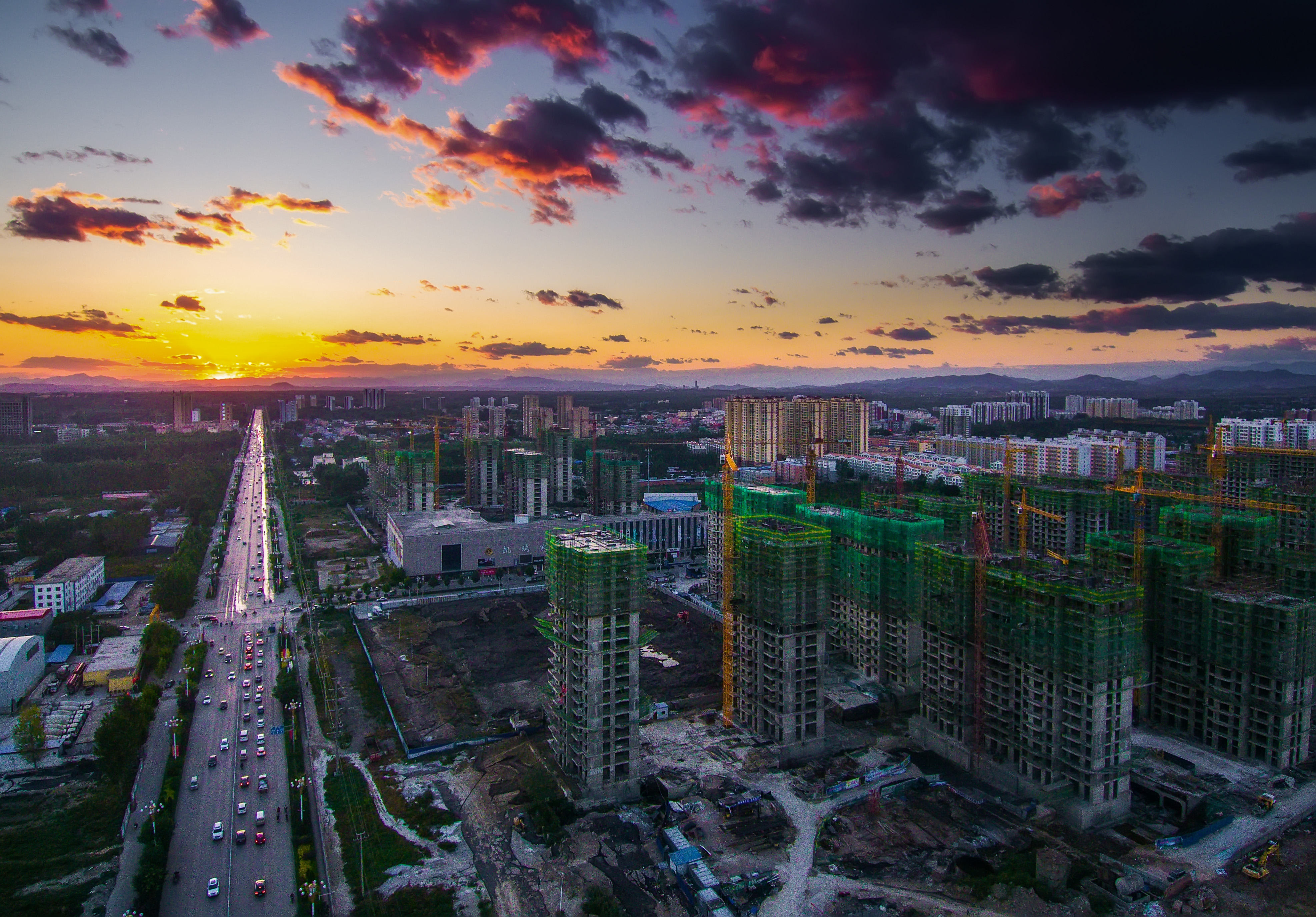 曲阳县城全景视频,曲阳县城高清地图