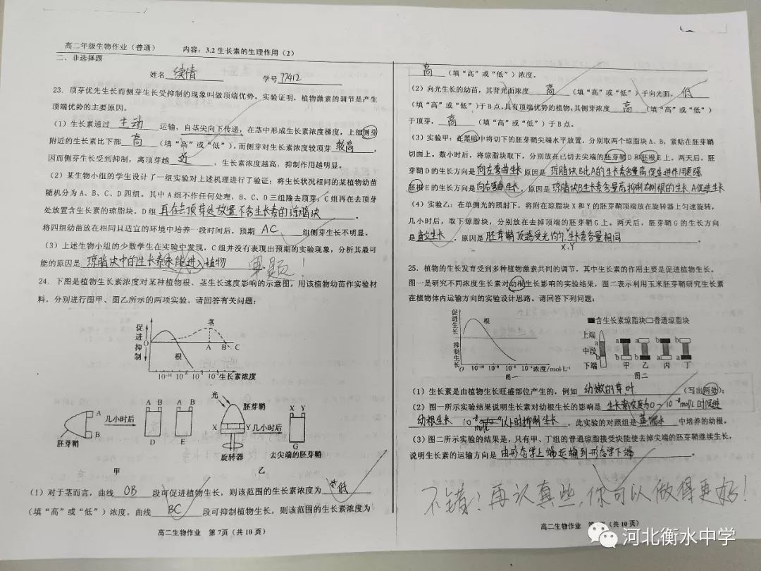 衡水中学学生夸衡中,衡水中学老师批改试卷