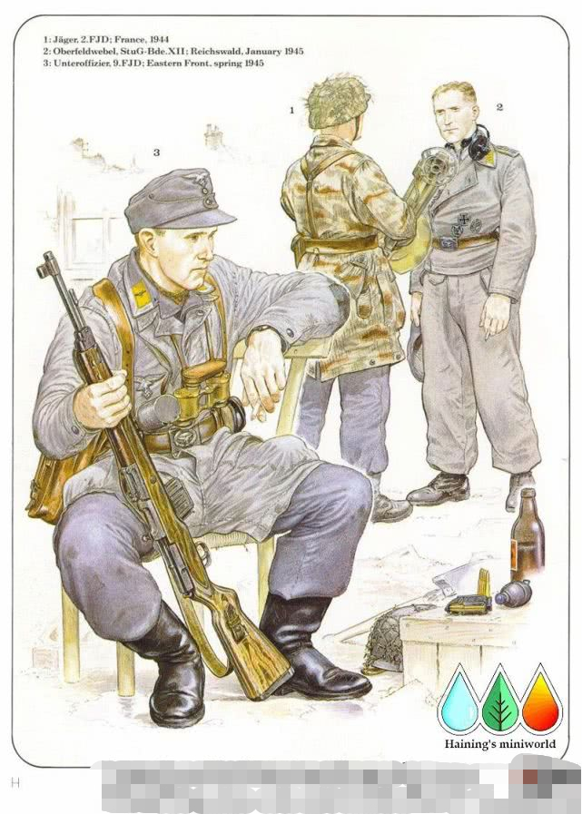 二战德军早期装甲兵军服,二战德军空降兵的装备图