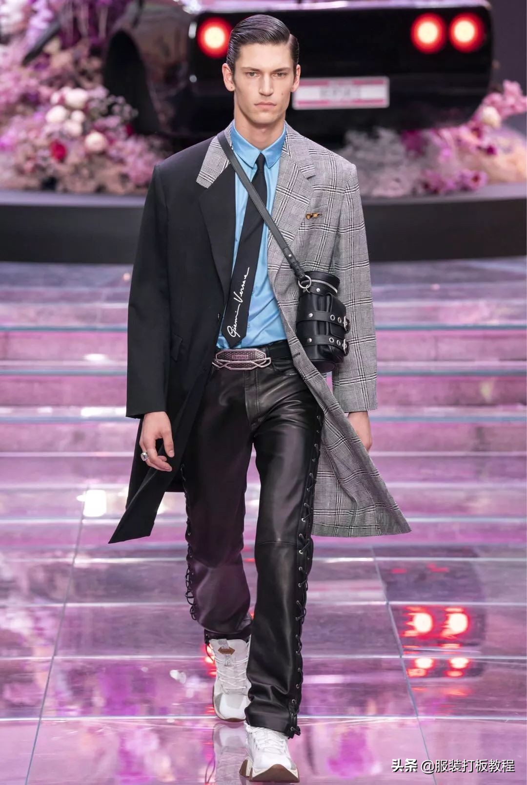 拼接设计潮流套装,拼接服装系列款式图大全