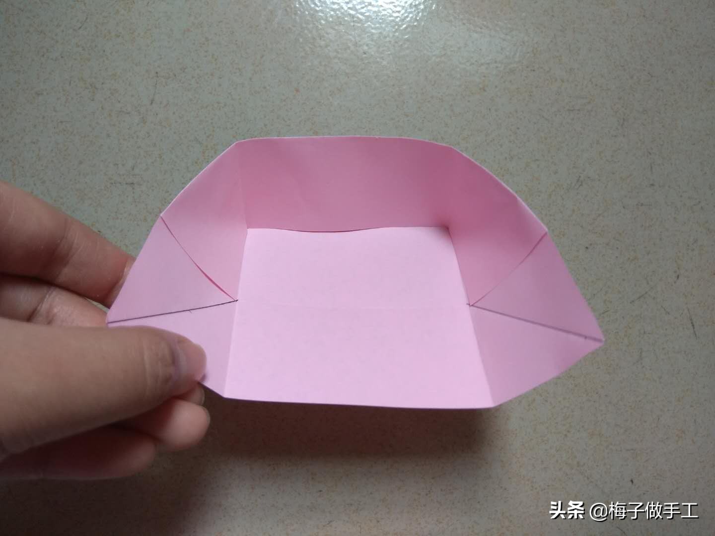 手工折纸抽纸盒教程简单,折纸手工大全折纸盒