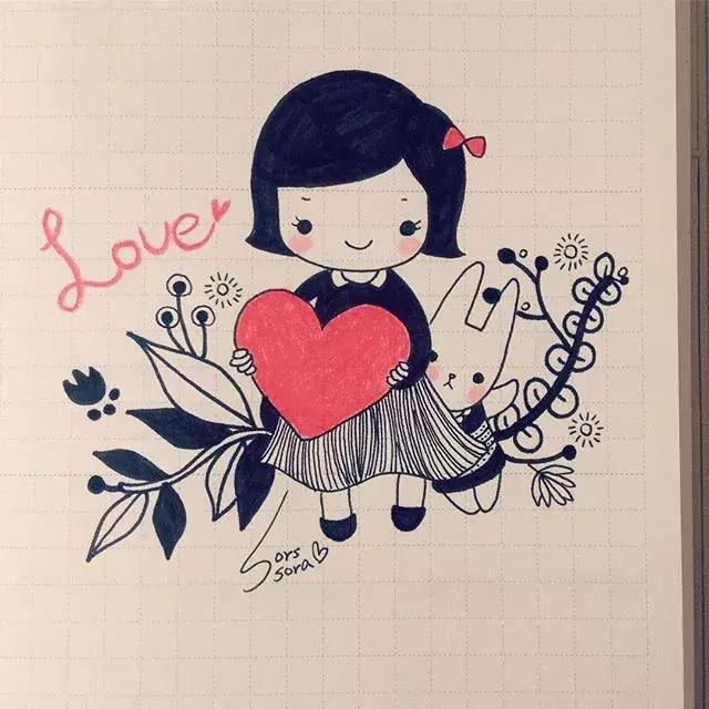 100张简笔画小学生,100张简笔花朵铅笔画