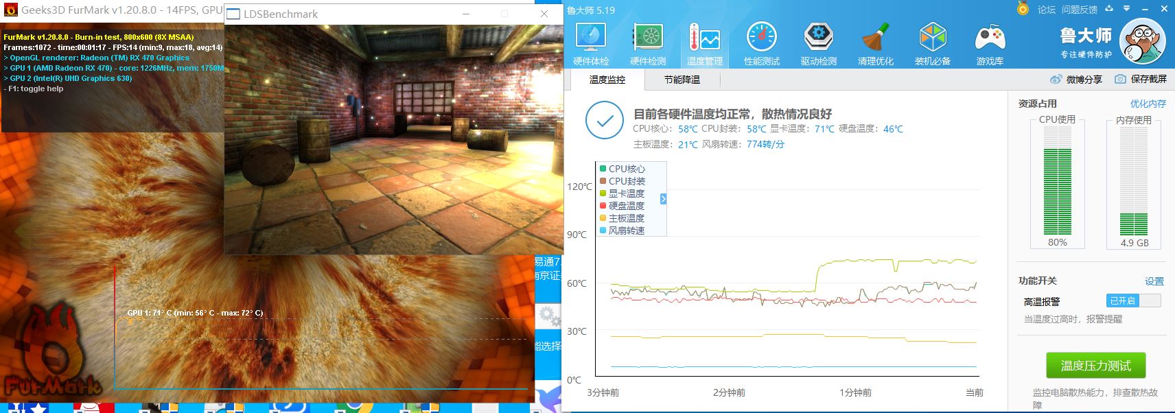 酷冷至尊coolermastert620m黑武士,酷冷至尊暴雪t620s散热效果