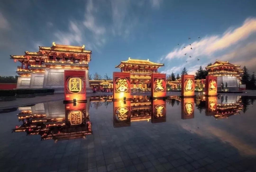 最美的西安公园风景图,西安桃花潭公园手绘导览图