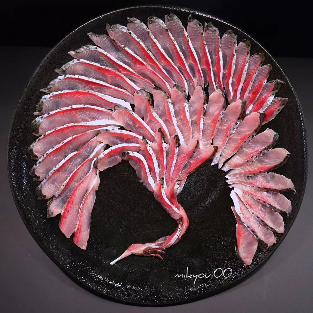 三文鱼作画,用三文鱼作画也能美到爆