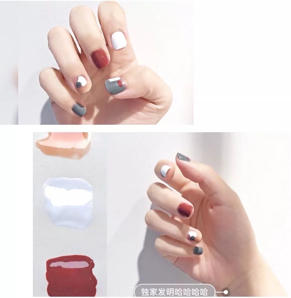 夏天美甲款式图片2022最火网红款,夏天短指甲美甲纯色显手白