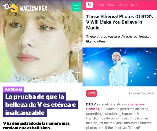 190531K-POP偶像中没有竞争者，海外媒体称赞V为“天上的美”的代名词！