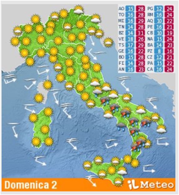 意大利6月中旬天气情况,意大利天气最新消息今天