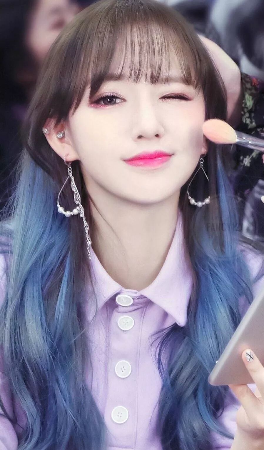 程潇头发颜色好看,程潇头发颜色粉