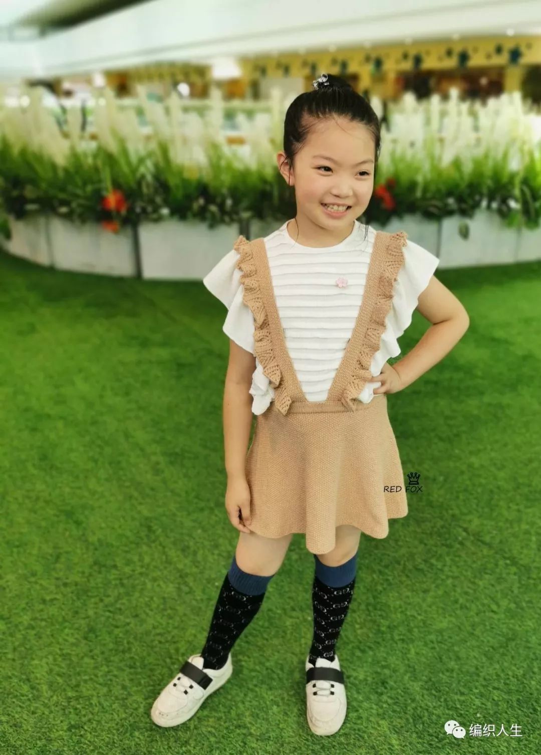 酸奶爱编织荷叶边连衣裙教程视频,荷叶边儿童小裙衫编织教程