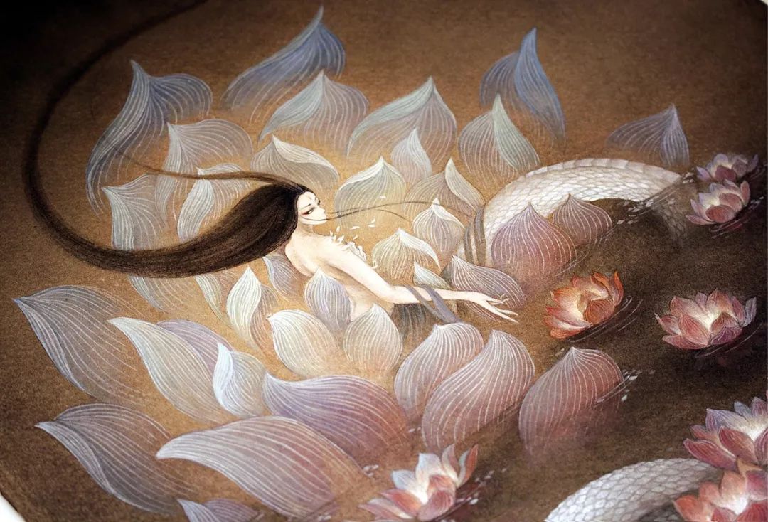 山海经异兽艺术画作,90后画家画山海经