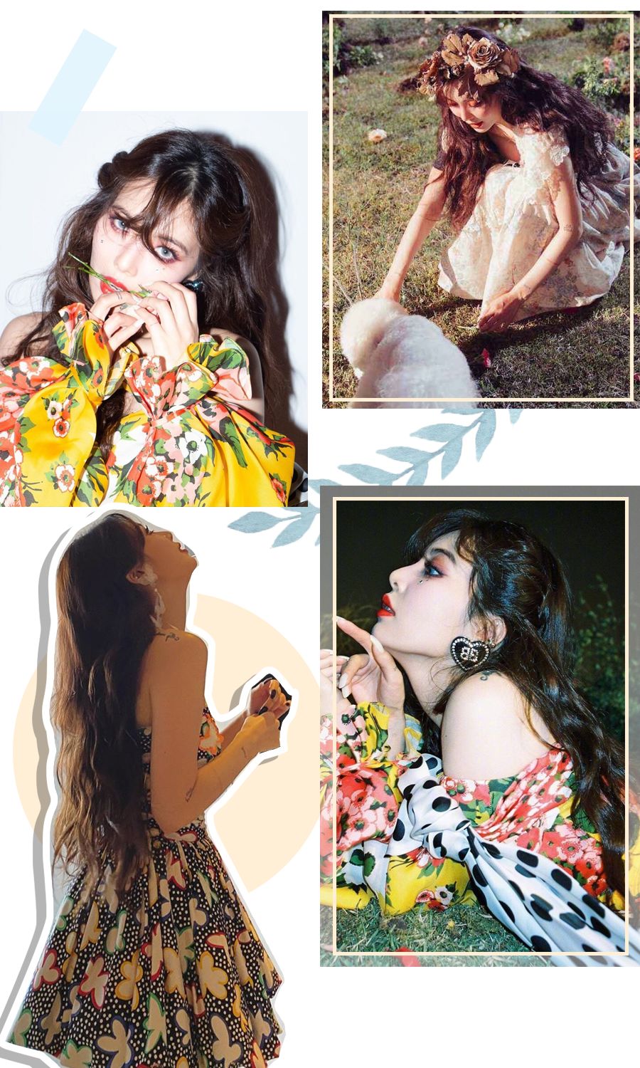 jennie发型双丸子头编发,黑色大波浪长发发型jennie