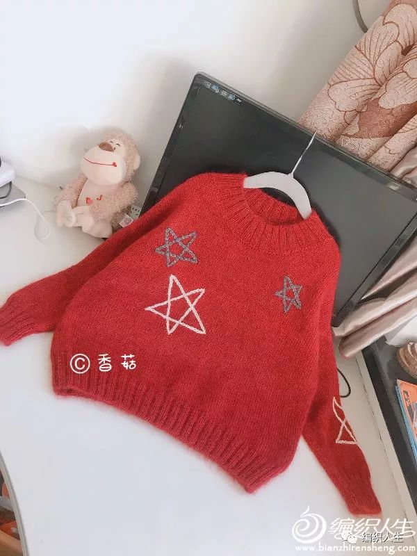 7岁女孩套头毛衣满天星编织教程,26支羊绒3股宝宝套头毛衣编织方法