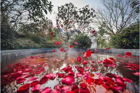可观赏的瀑布式温泉,最清新的空气最原始的温泉