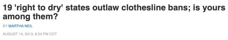在美国户外晾衣服,为什么美国人从不在室外晾衣服