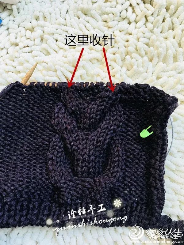 猫头鹰造型：羊毛线编织儿童棒针帽子（附图解）