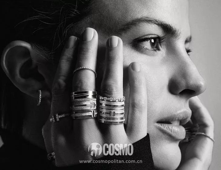 时髦戒指,时髦可调节戒指