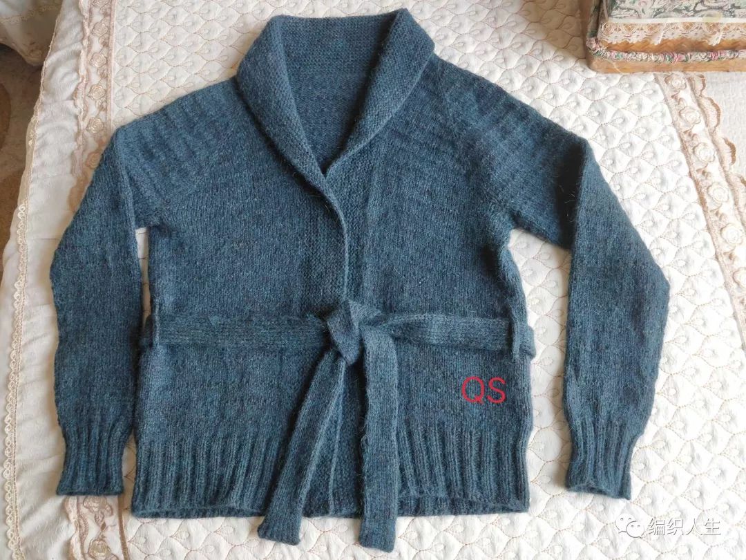 青果领针织开衫女长款,天蓝色毛线开衫女款2022款网红