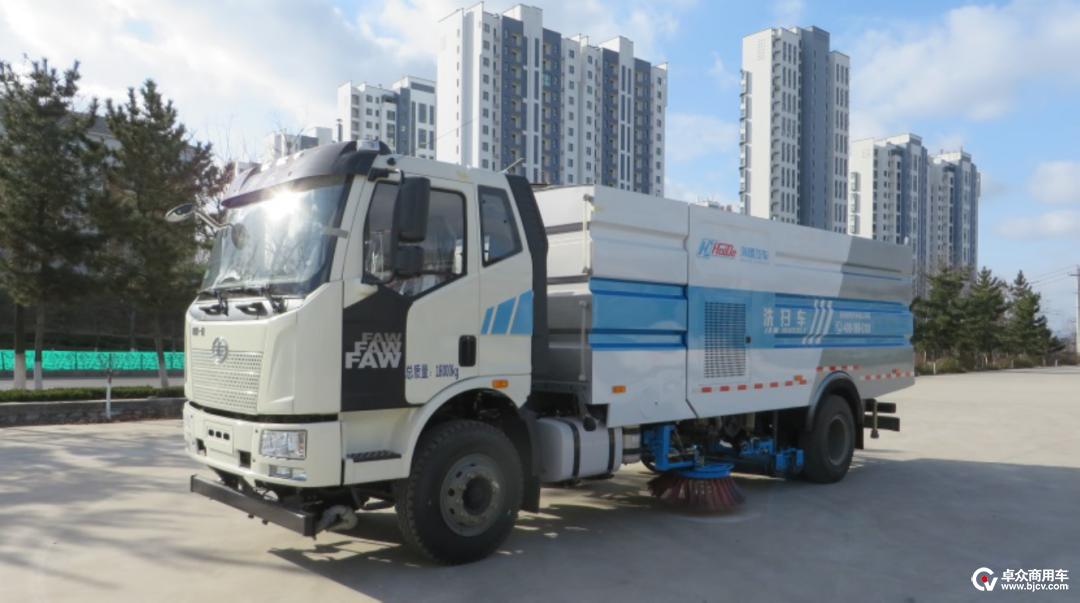 解放天然气环卫车,解放国六智享版洒水车