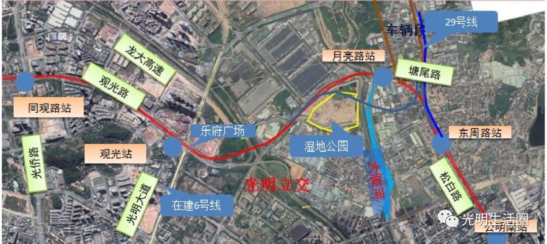 光明城际线最新规划图,光明区轨道13号线规划图