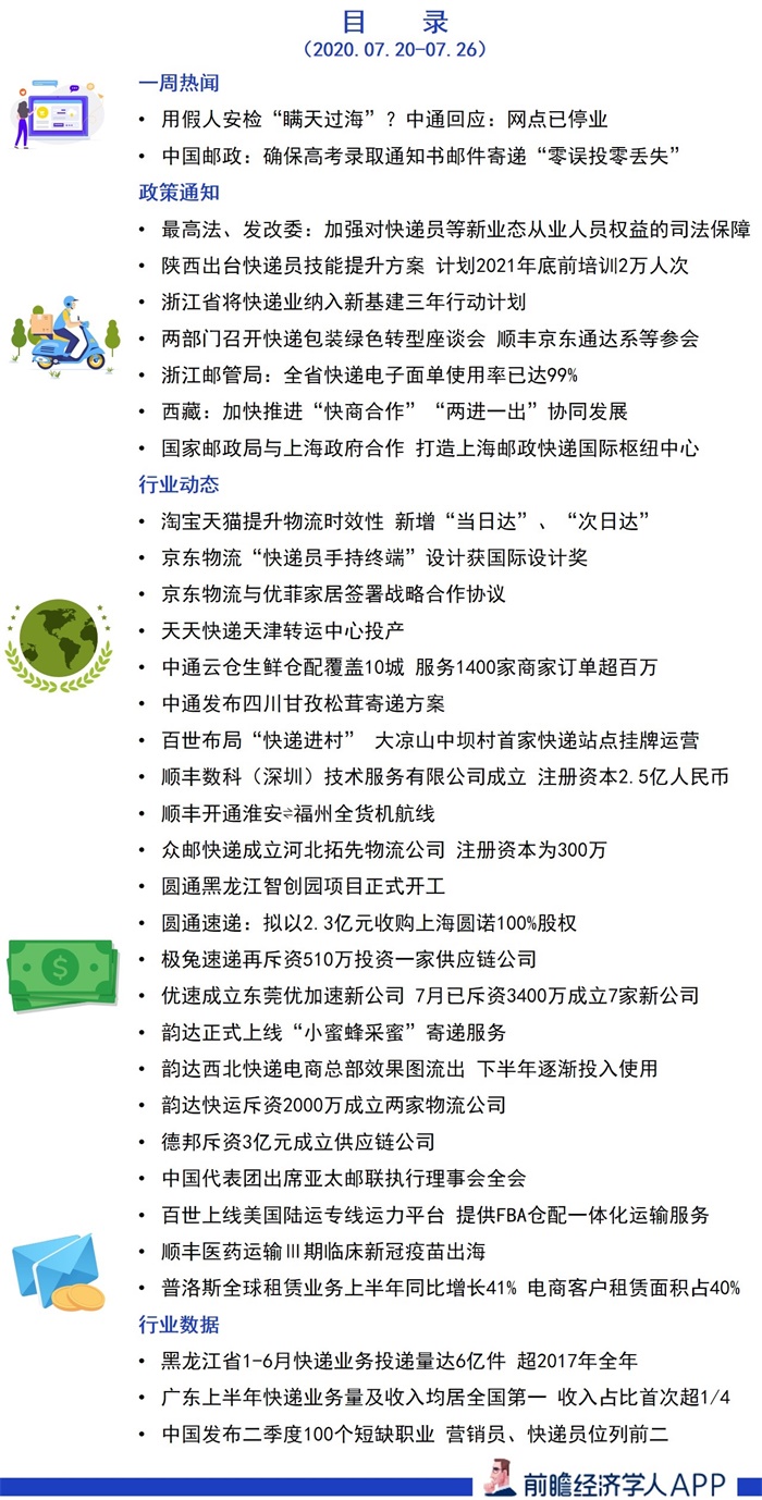 前瞻快递产业全球周报第50期:用假人安检“瞒天过海”?中通回应:网点已停业