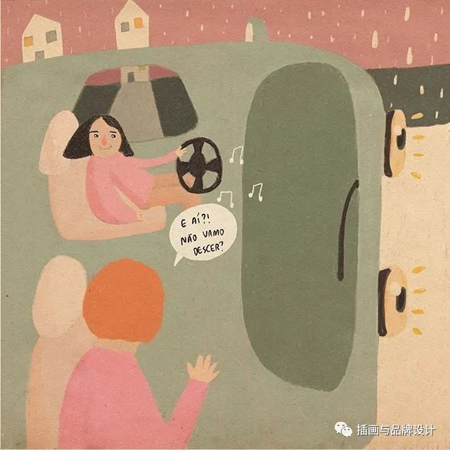 插画丨抽象复古的画面有没有带给你一些童年的回忆呢？