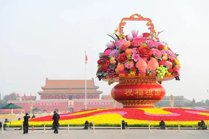 天安门广场花坛里的美景,有一种美叫天安门广场国庆花坛