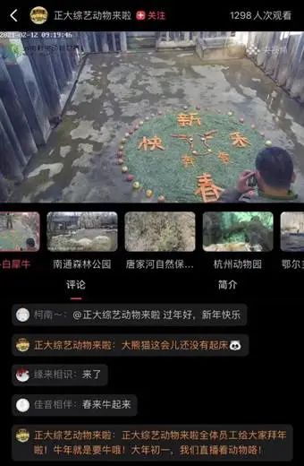 动物们已就位,央视频邀你一起“云”逛动物园