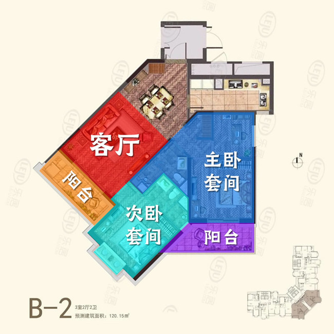 恒盛尚海湾一期83.6平方户型图,恒盛尚海湾97平