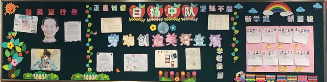 劳动节的黑板报粉笔画,劳动节小黑板报教程