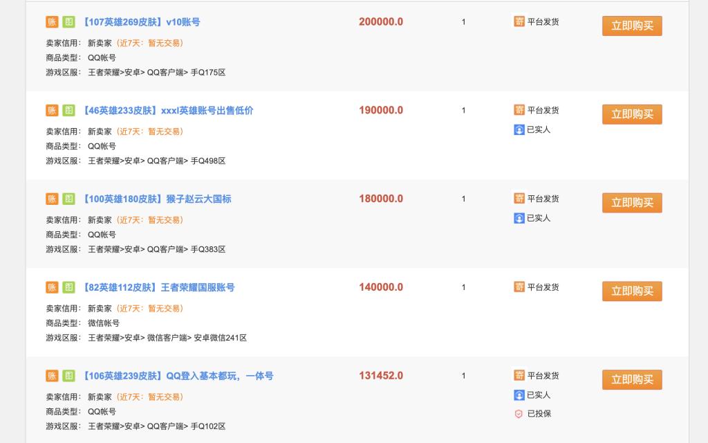 解密游戏灰色地带:一个账号20万元,“天价”游戏商品是谁在买卖?