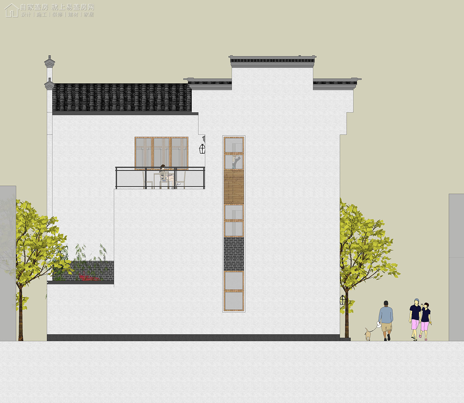 三层新中式别墅全套设计图纸,新中式合院别墅户型图纸