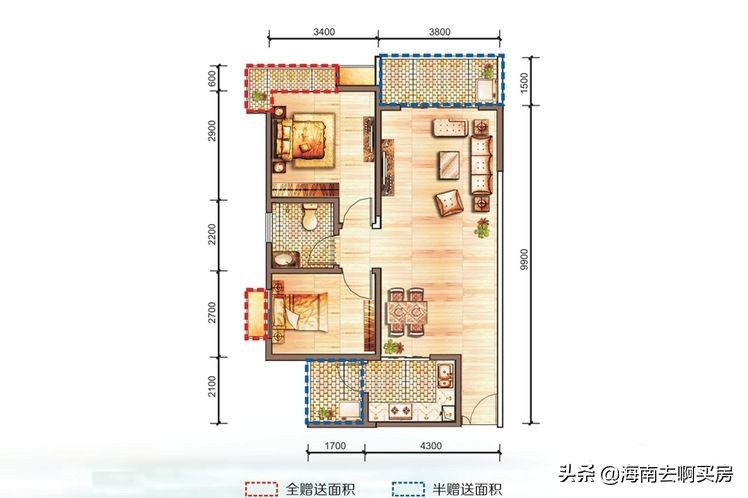 海南临高汇泽蓝海湾瞰海公寓价格为13000元/平天然气入户