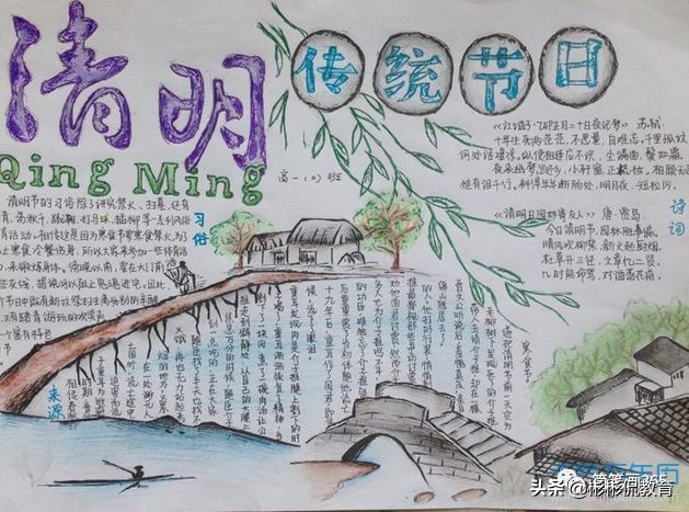 清明节手抄报素材简单漂亮图片,清明节手抄报图片模板简单又漂亮